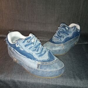 Stylish Denim Platform Sneakers